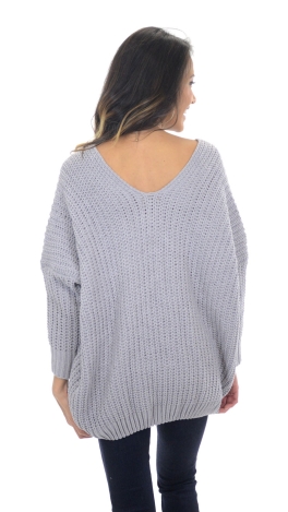 Heavenly Pullover Sweater, Grey