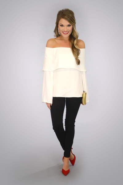 White Off Shoulder Blouse