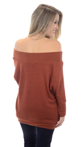 Shay Off Shoulder Top, Rust