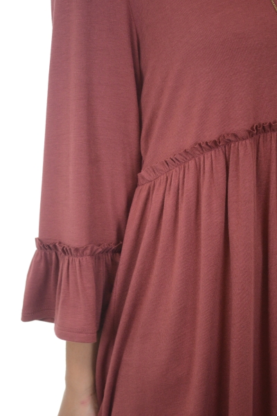 Angela Babydoll Tunic, Marsala