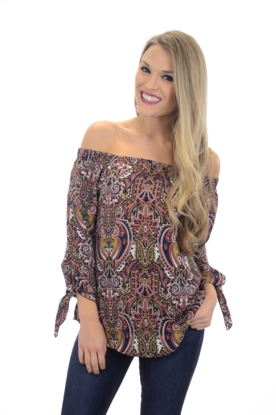 Camilla Off Shoulder Top - Off Shoulder - Tops - The Blue Door Boutique