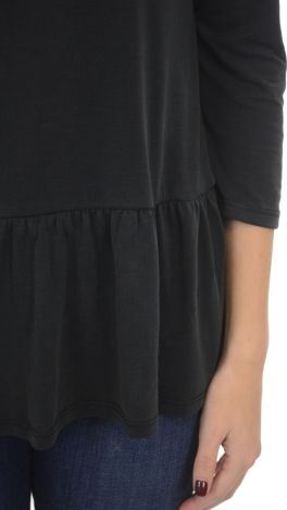 Abby Babydoll Top, Black