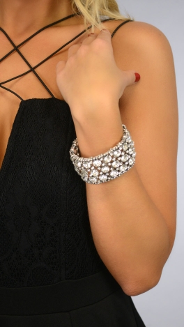 Formal Flair Bracelet, Silver