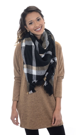 Check It Off Scarf, Black