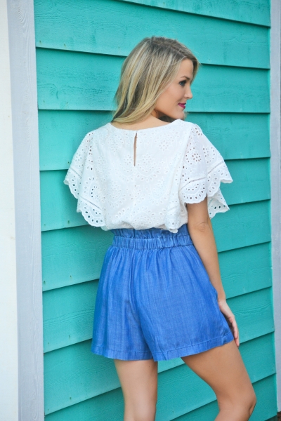 Eyelet Butterfly Top