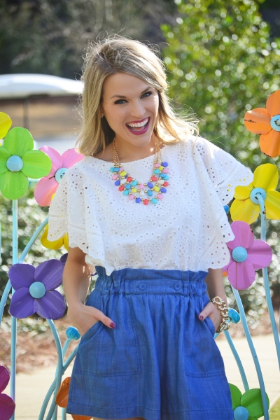 Eyelet Butterfly Top