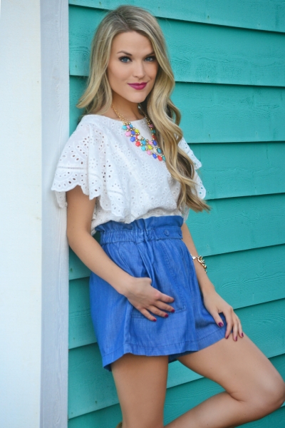 Eyelet Butterfly Top