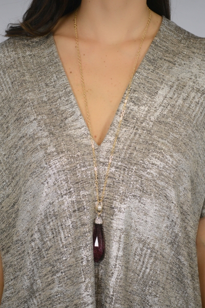 Double Rare Necklace, Purple