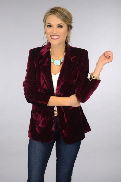 Wino Velvet Blazer