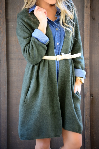 Cuddle Up Cardigan, Olive