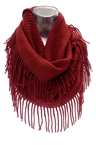 Fringe with Benefits Scarf, Red