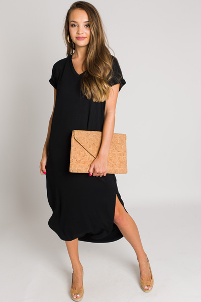 Alex Midi Dress, Black