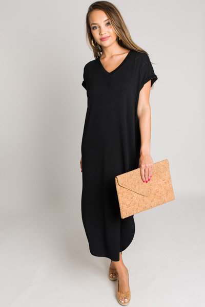 Alex Midi Dress, Black