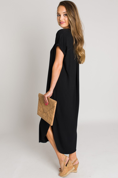 Alex Midi Dress, Black