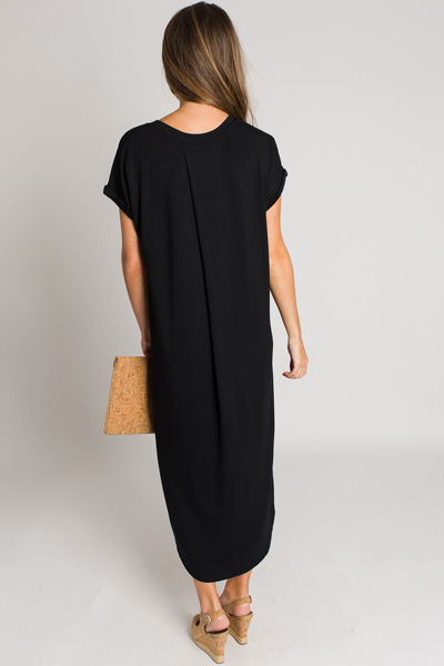 Alex Midi Dress, Black