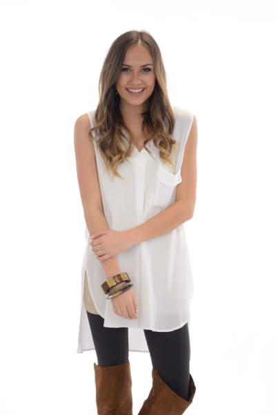 Katie Pocket Tank - Short Sleeve & Sleeveless - Tops - The Blue Door ...