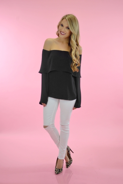 Black Off Shoulder Blouse