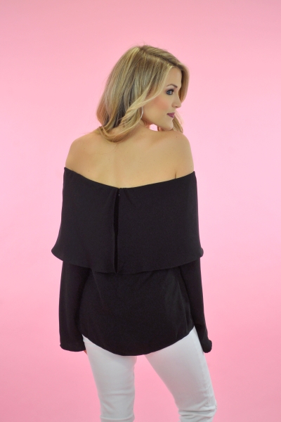 Black Off Shoulder Blouse