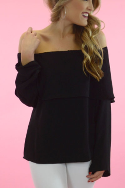 Black Off Shoulder Blouse