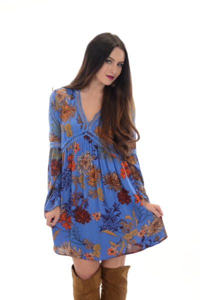 Blue Blooms Dress