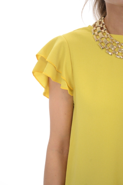 Gracie Ruffle Sleeve Top, Yellow