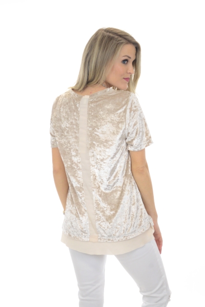 Valerie Velvet Top, Cream