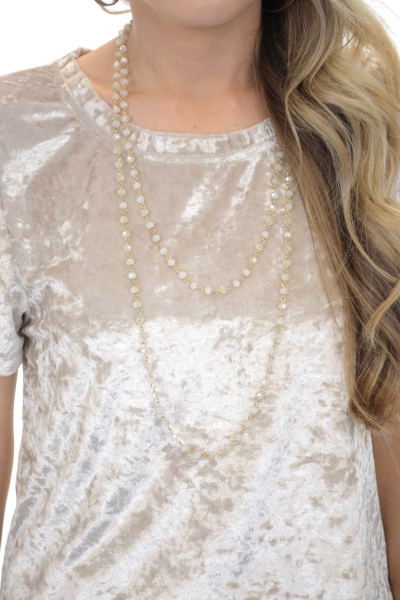 Valerie Velvet Top, Cream