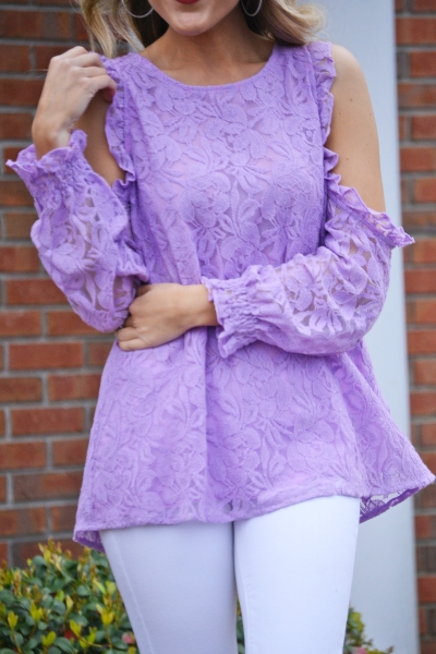 Laced In Lavender Top