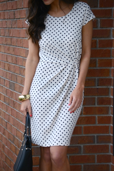 Polka Dot Wrap Dress, Ivory