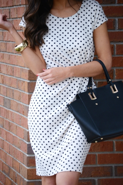 Polka Dot Wrap Dress, Ivory