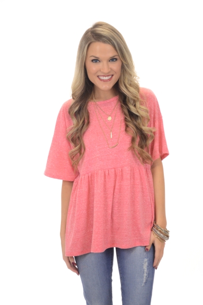Be You Babydoll Top, Pink