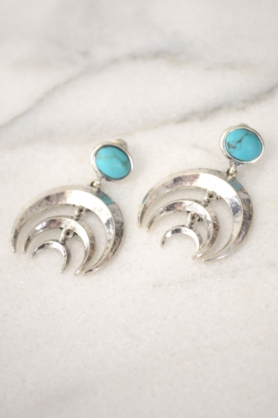 Layered Crescent Earring