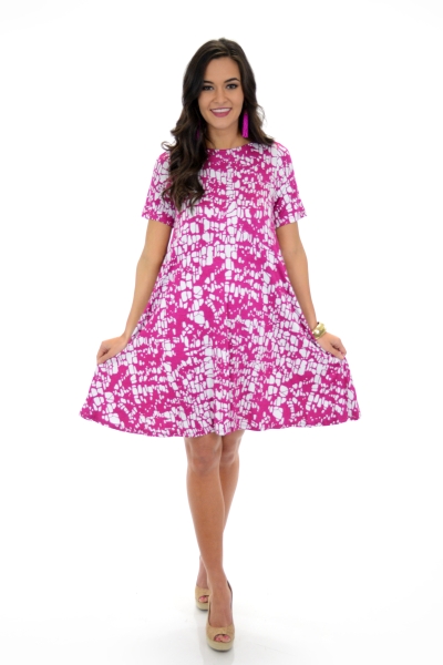 Lookie Loo Dress, White Pink