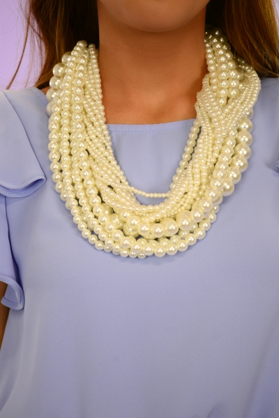 Polished Pearl Layer Necklace