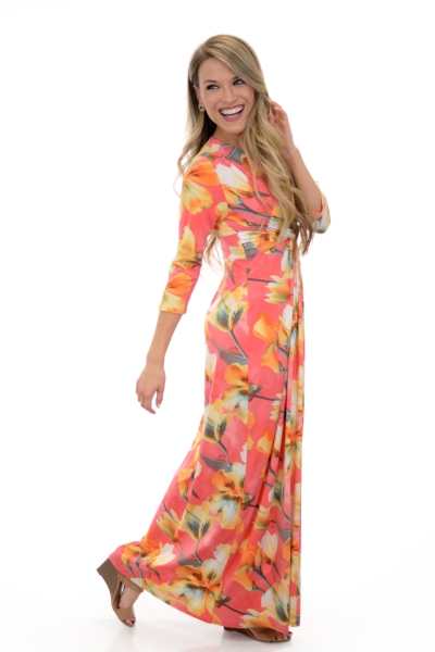 Maui Maxi Dress, Coral