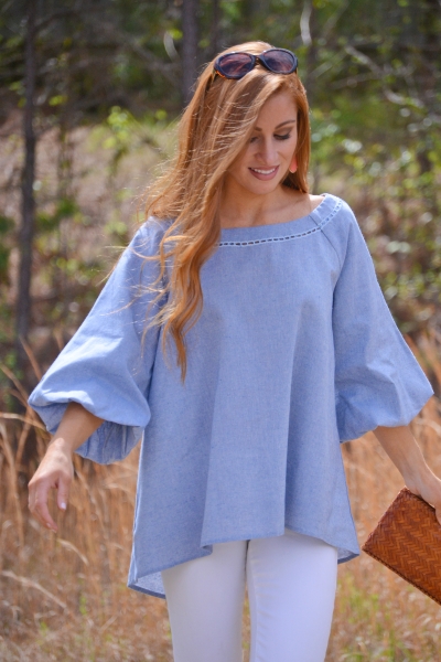 Bubble Sleeve Top