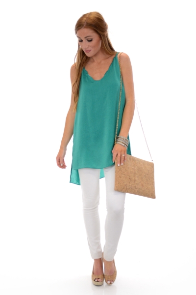 Touch of Scallop Cami, Emerald