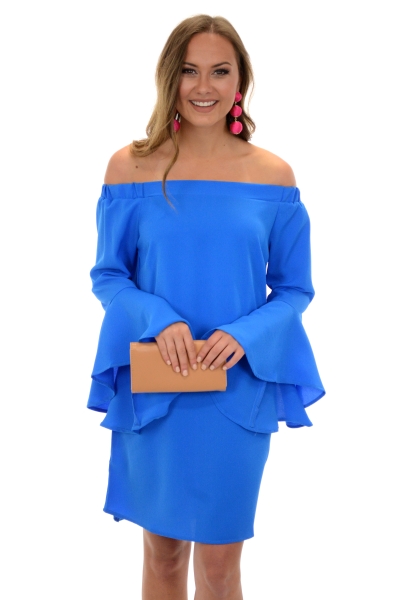 Blue Baby Dress - Off Shoulder - Dresses - The Blue Door Boutique