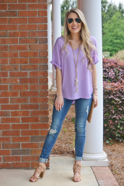 Staple Blouse, Lavender