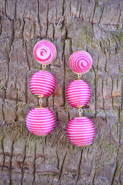 Pink Swirl Earring