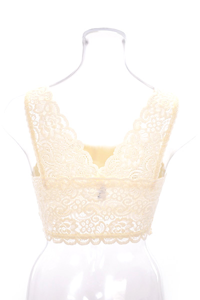 Lace Padded Bralette, Ivory