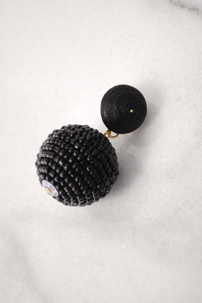 Round and Round Earring Black