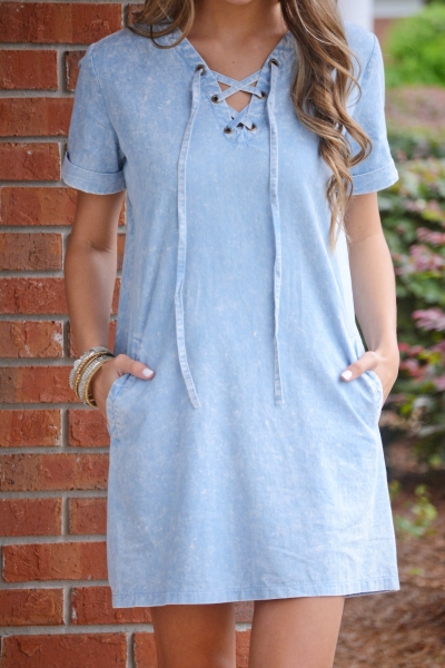 Lexie Lace-Up Dress