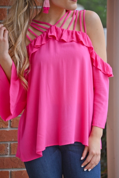 Dream in Color Top, Hot Pink