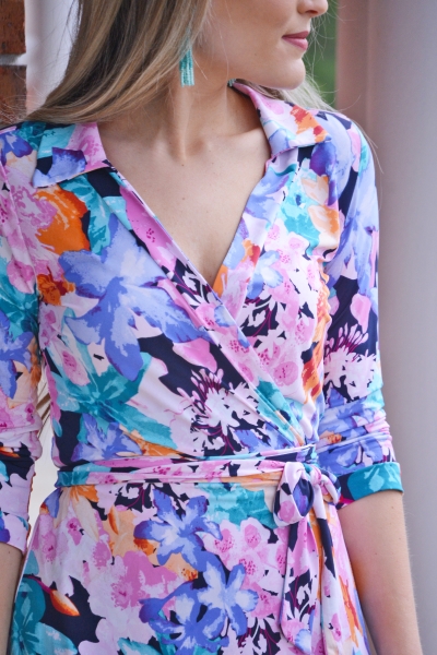 Nala Wrap Dress, Floral