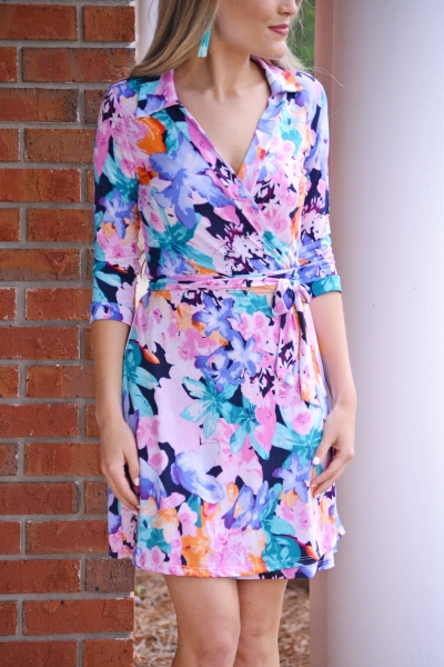 Nala Wrap Dress, Floral