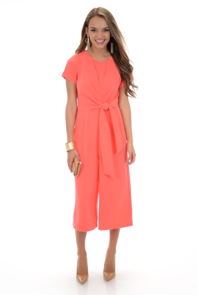 Style Setter Jumpsuit, Coral