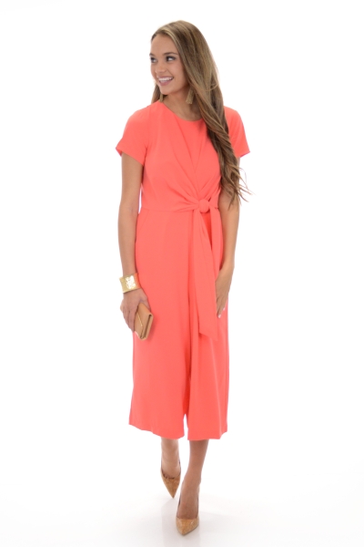 Style Setter Jumpsuit, Coral