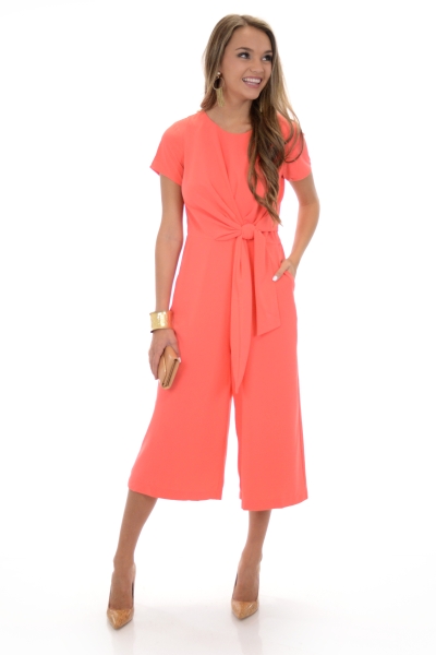 Style Setter Jumpsuit Coral Rompers Jumpsuits The Blue Door Boutique