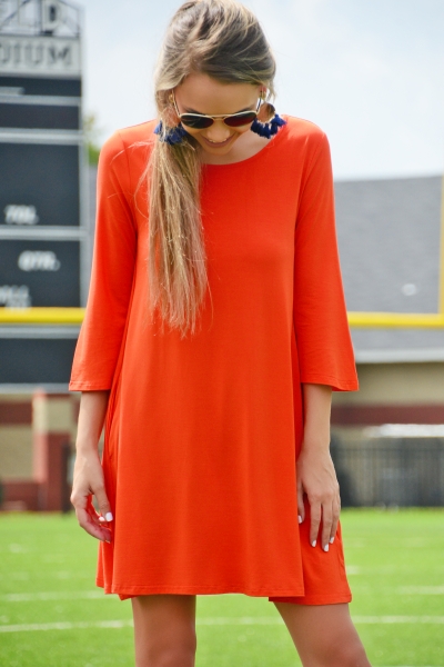 Kira Swing Dress, Orange